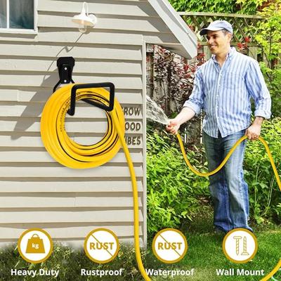 Garden Hose Hanger Wall Mount, Heavy Duty Metal Water Hose Holder,Outdoor Garden Hanging Hook Organizer for Garden Hose,Ropes,Expandable Hose