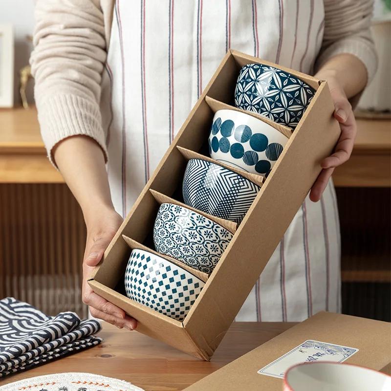 Japanese Tableware Bowl Creative Ceramic Soup Rice Fruit Household Set Kitchen Tableware