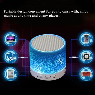 A9 Portable LED Bluetooth-compatible Speaker U Light Crack Disk TF Card Subwoofer Music