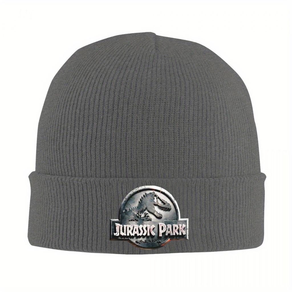 Jurassic Park Stone Engraved Knitted Hat Beanie Autumn Winter Hat Warm Unisex Fashion Cap Men Women Gift