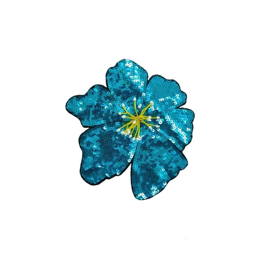 Fashion Large Flower Sequined Embroidery Applique Shinning Clothing Decoration Sequins Flowers Parches Clothing Patch Clothes