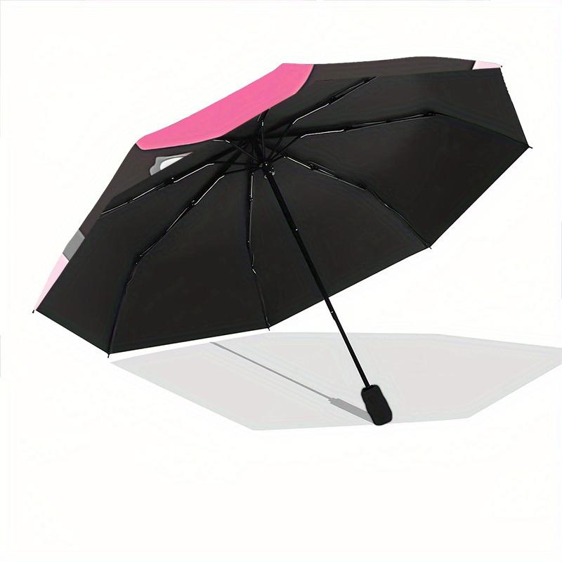 1pc Heartbeat Love Automatic Open/Close Umbrella, Portable Folding Umbrella for Travel, Themed Events, It Is Suitable As a Gift for Various Festivals,