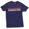 Herren Singapur T-Shirt Singapur Flagge Wappen Damen Damen Herren Unisex T-Shirt Patriotisches Nationales T-Shirt