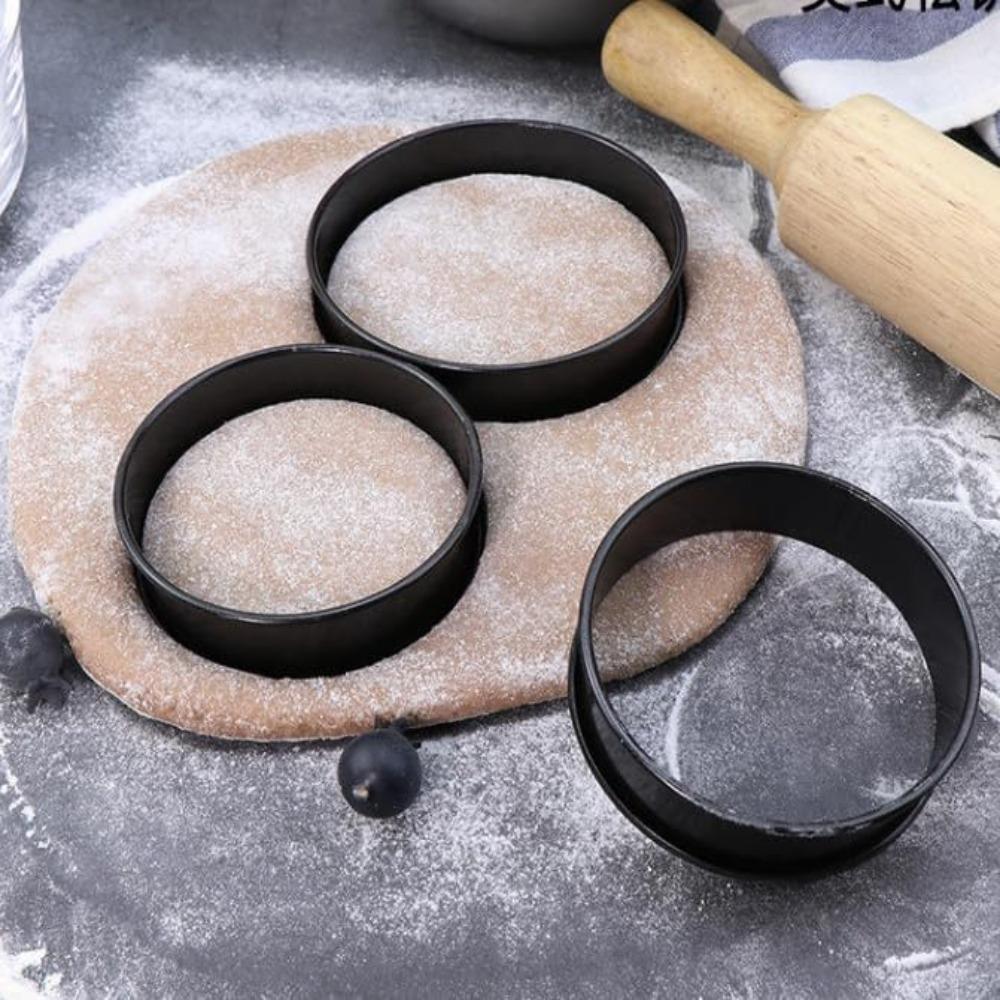 8 Piece Non-Stick Muffin Rings Heat-Resistant Baking Circle Mold Household Mousse Cake Mold  Dessert