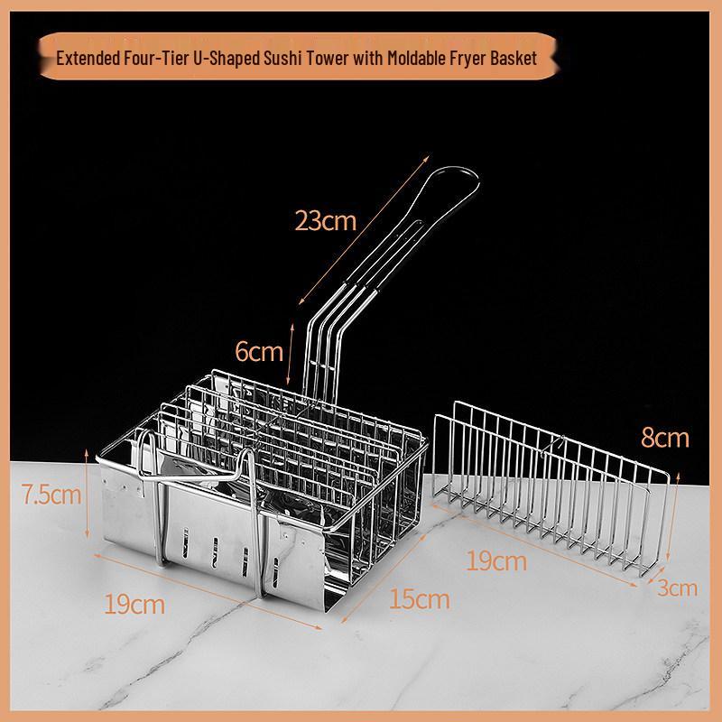 Sushi Tray U-Shaped Solid Wood Nori Holder - Creative Japanese Cuisine Plating Dish for Hand Roll and Taco Presentation