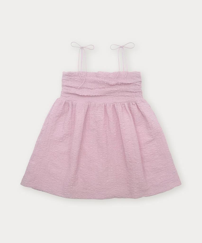 Sseomweeobeoteo Rony Shirring Mini Dress - Pink