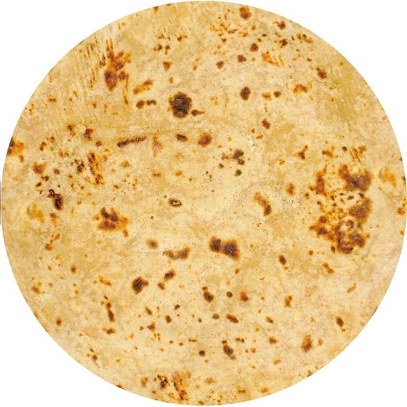 WOSTAR Warm Coral Fleece Tortilla Pizza Blanket Mexican Round Lavash Wool Sofa Plaid Winter Fluffy Plush Large Throw Blankets