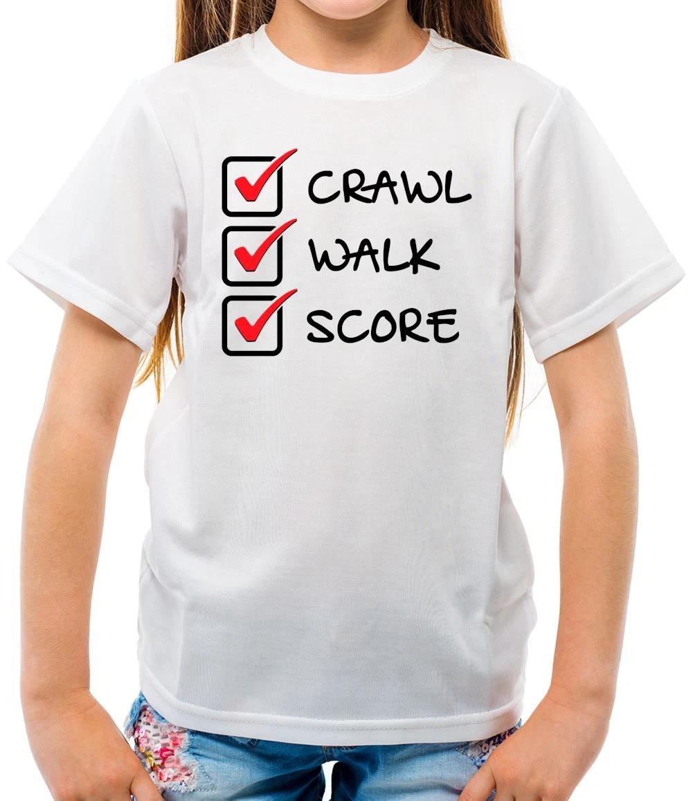 Crawl Walk Score - Kids T-Shirt - England Football Rugby Player Love Funny 100