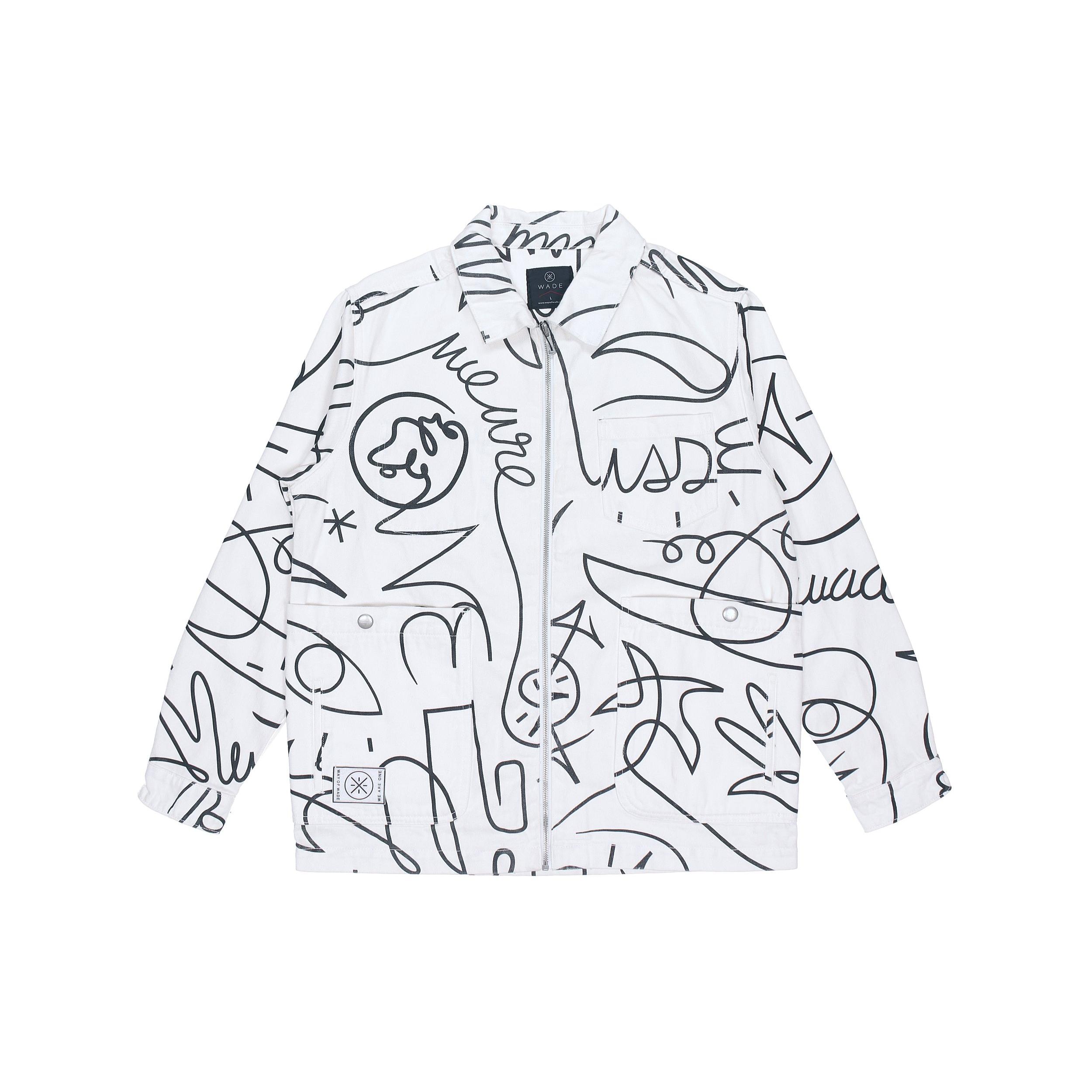 Джинсовая куртка Li Ning x Dft Мужская Белый деним AJDR387-2 XXXL