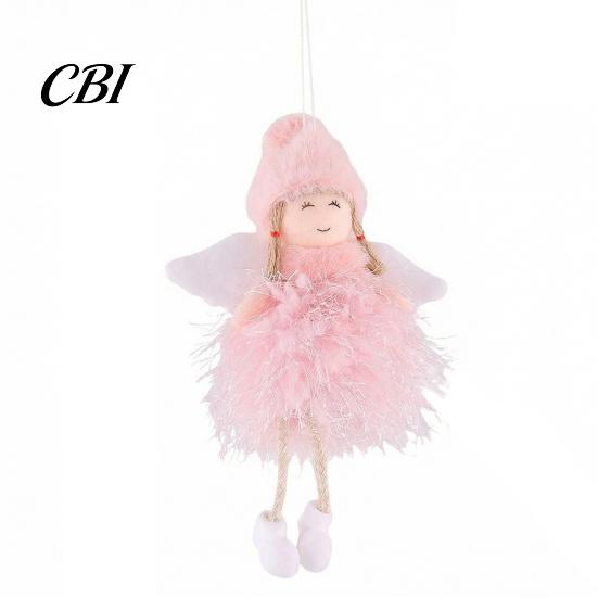 Doll Pendant Cute Plush Angel Christmas Ornament, Small Fairy Party Accessories Pendant, Tree Hanging Decoration for Holiday Decor