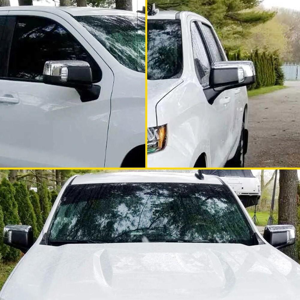Mirror Covers Chrome Sliver For Chevy 2019-24 For Sierra 1500 For GMC #84328137