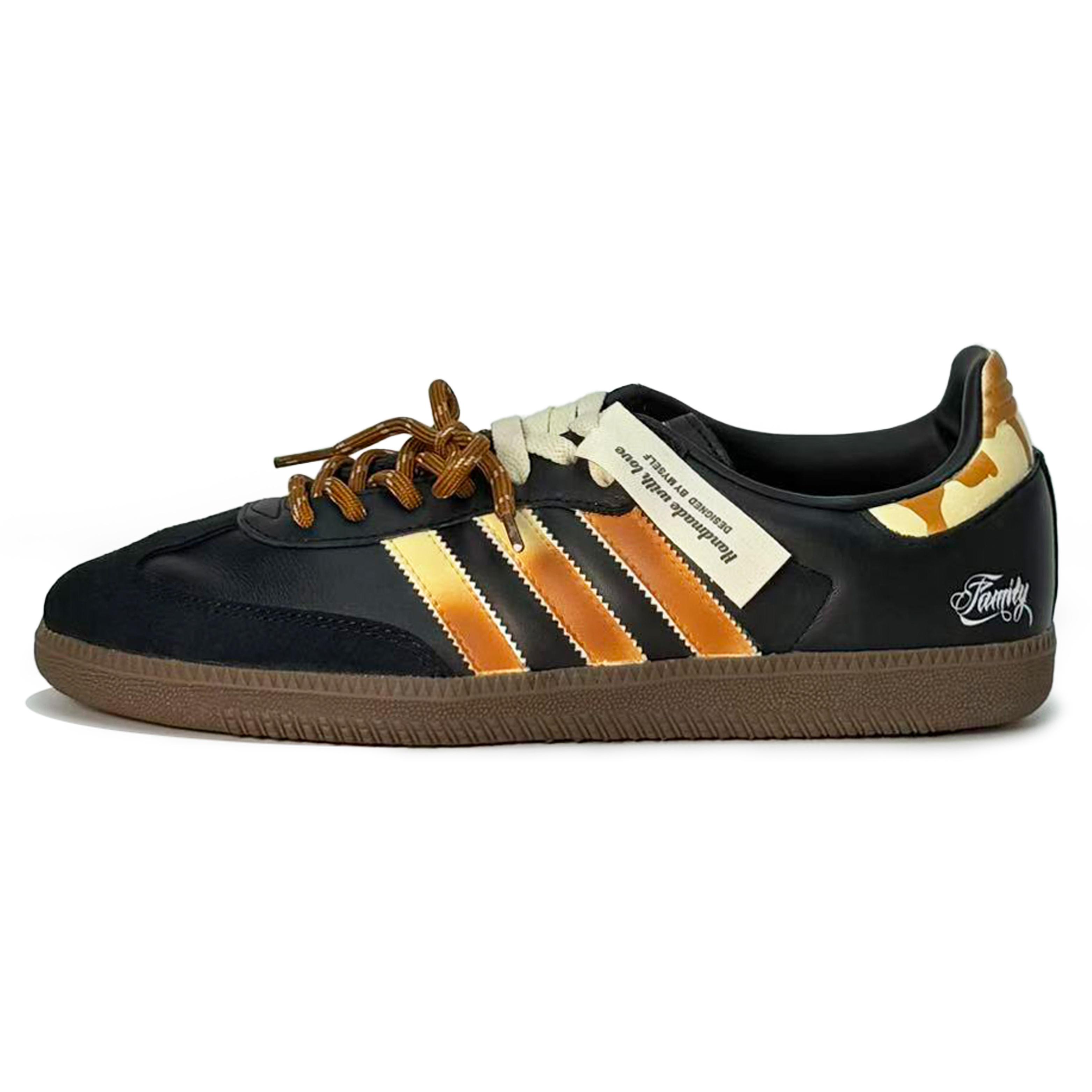 Adidas Originals SAMBA OG Low top German Army Trainers Unisex Black Yellow B75807(Team1521-) 35⅔