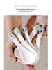 Simple Ceramic Long-handled Soup Spoon and Chopsticks Set for Home and Restaurant Use