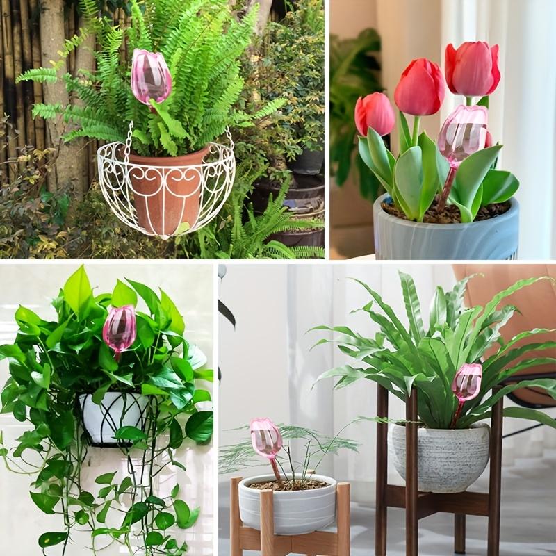Upgraded Version Tulip Shaped Plant Watering,Slow Drip Design, Automatic Irrigation Suitable for Indoor/outdoor Potted Plants and Hanging Baskets