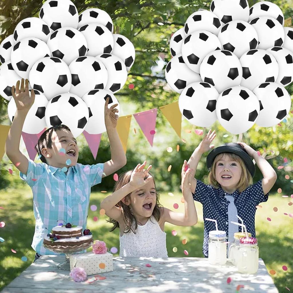 Palloncini da Calcio da 12 pollici Palloncino Gonfiabile in Lattice a Forma di Pallone da Calcio Giocattoli per Bambini Decorazione per Compleanno Tema Sportivo Forniture per Feste di Appassionati di Calcio