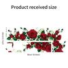 Beautiful Red Rose Wall Stickers for Bedroom Living Room Home Decor Door Frame Decoration Peel and Stick Self Adhesive Vinyl Art
