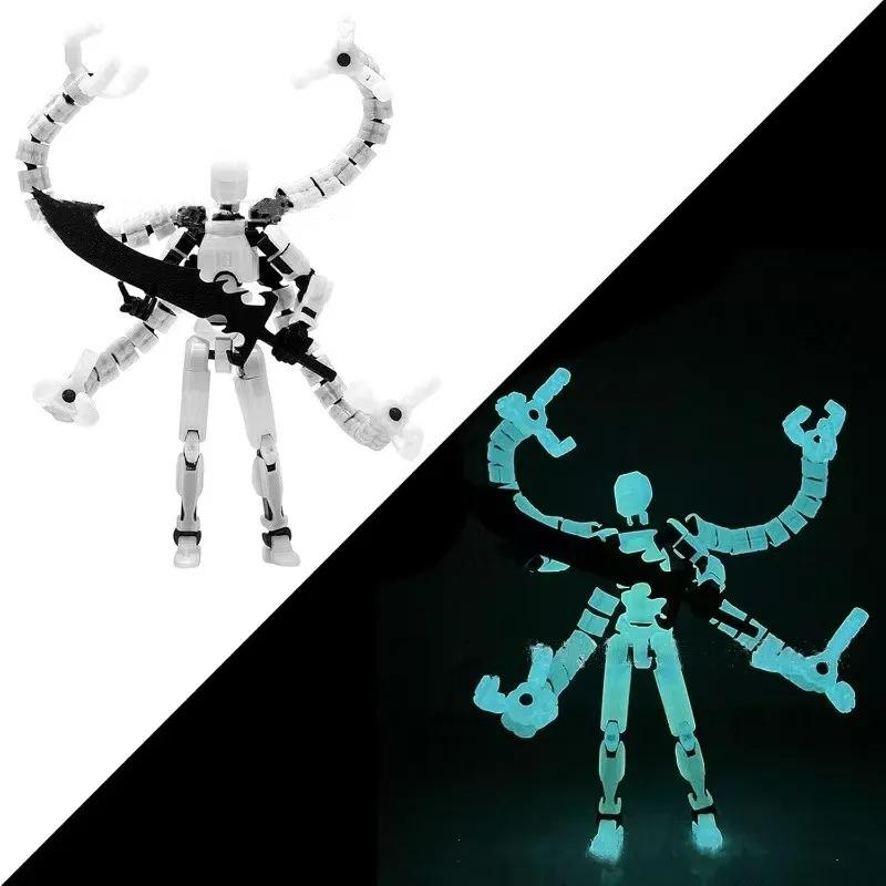 3D Printed T13 Action Figure Multi-Jointed Movable Titan 13 Lucky Dummy Nova Robot Action Figure Gifts