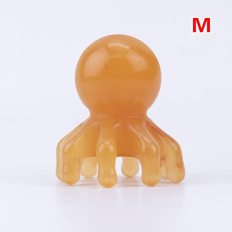 Resin Octopus Comb Head Massager Meridian Scraping Scalp Massage Brush Acupuncture SPA Gua Sha Health Deep Massage Tool