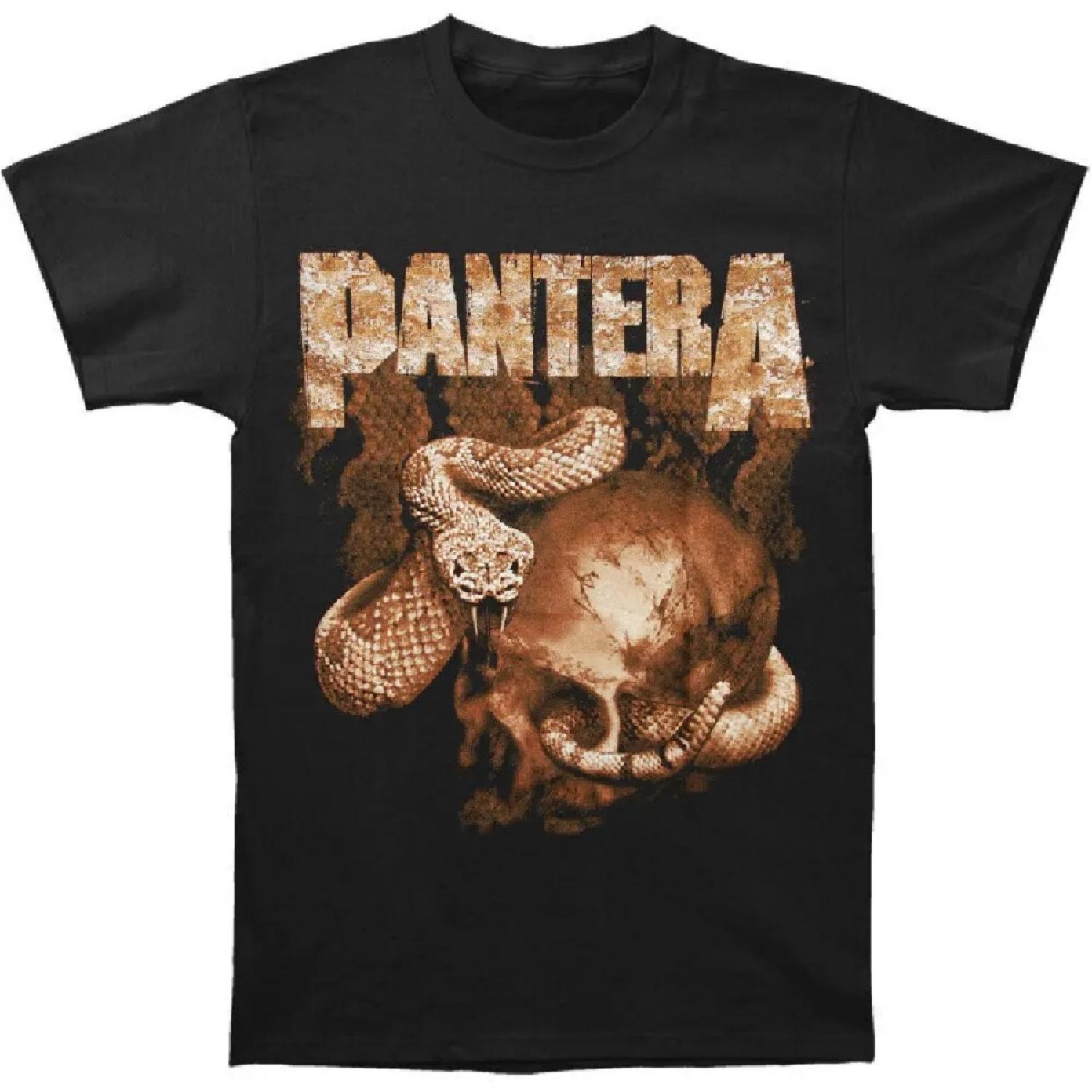 Мужская футболка Pantera Rattler Skull Маленькая Черная S