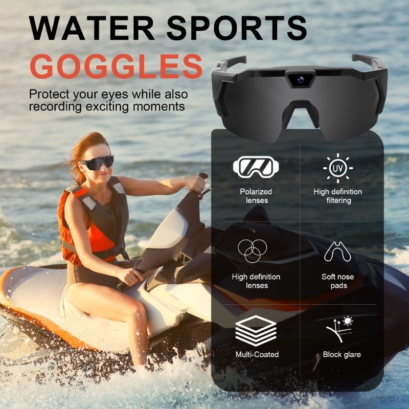 Cycling Intelligent Glasses Featuring Camera Wireless for Convenient Calls Music Playback Windproof Outdoor Gear