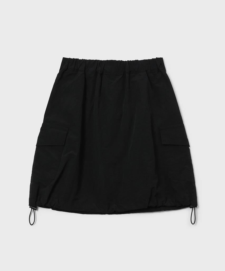 Slow Record House Nylon Cargo Mini Skirt_Black