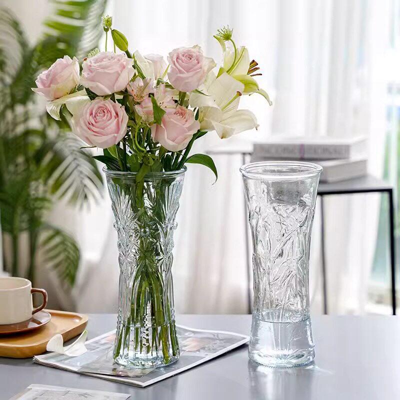 Extra Large Transparent Glass Vase for Hydroponic Bamboo & Fresh Flower Arrangements