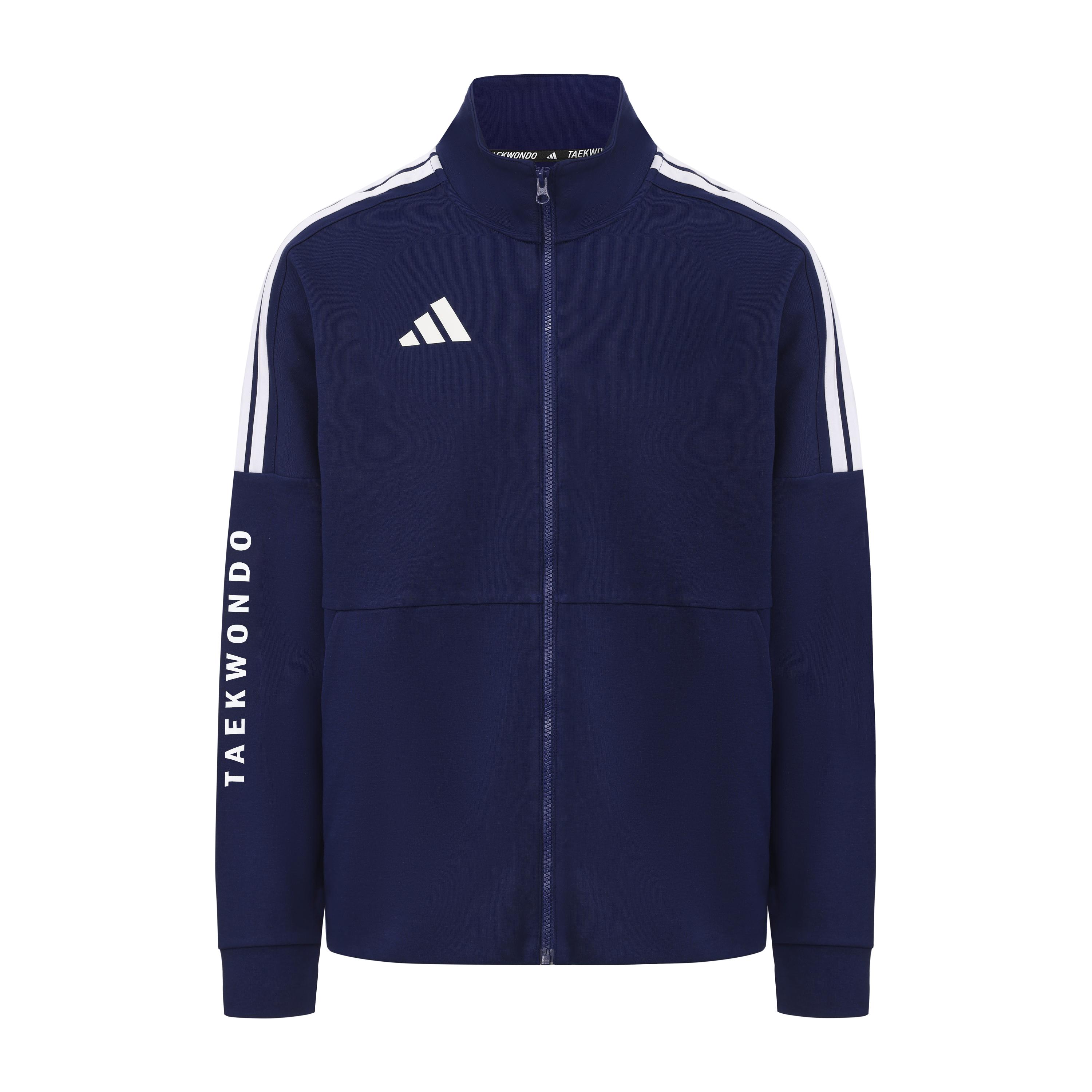 Adidas Серия Тхэквондо Куртка Повседневная Универсальная Ретро Классическая Полосатая Куртка Унисекс Темно-синяя CLTR02NHJT-DBW XL