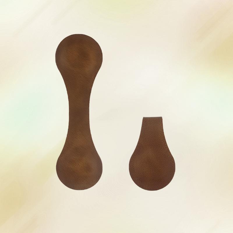 Crazy Horse Leather Double-Sided Magnetic Bookmark Clip