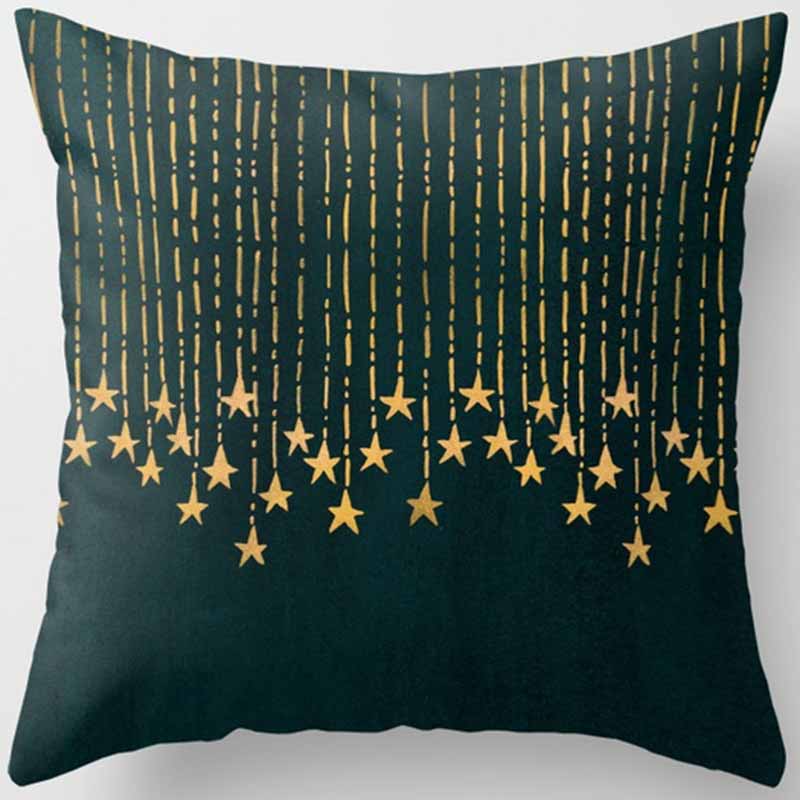 Black and Yellow Square Pillowcase, Home Decoration, Car Sofa Cushion Cover 45cm*45cm