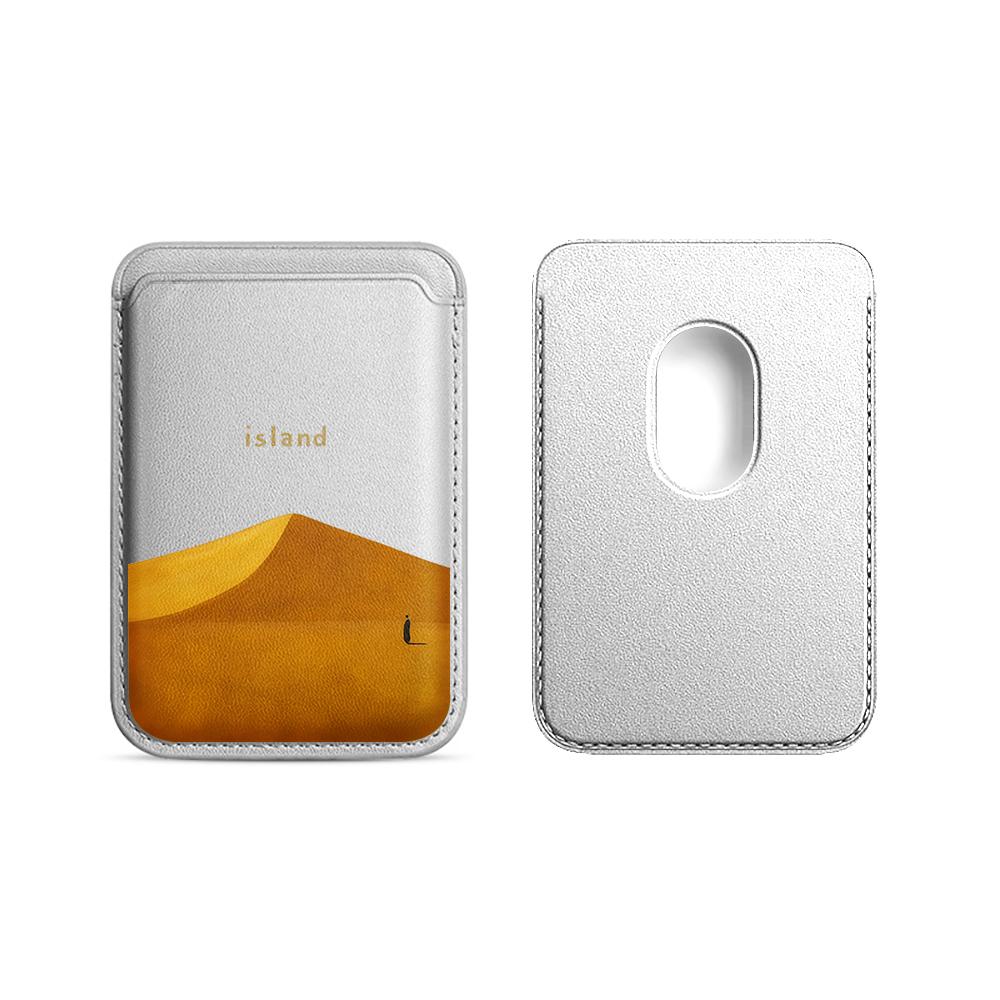 

Desert island sunset Phone Card Bag Holder For Magsafe Magnetic Slim Wallet Back Pocket For iPhone 17 16 Pro For Samsung Case