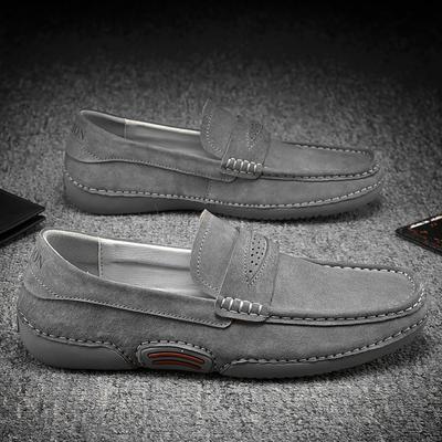 Fashion Men Loafers Luxury Brand Suede Leather Mens Casual Shoes Designer Men Shoes Light Comfy Driving Shoes Slip-on Lazy Flat Mocassin
