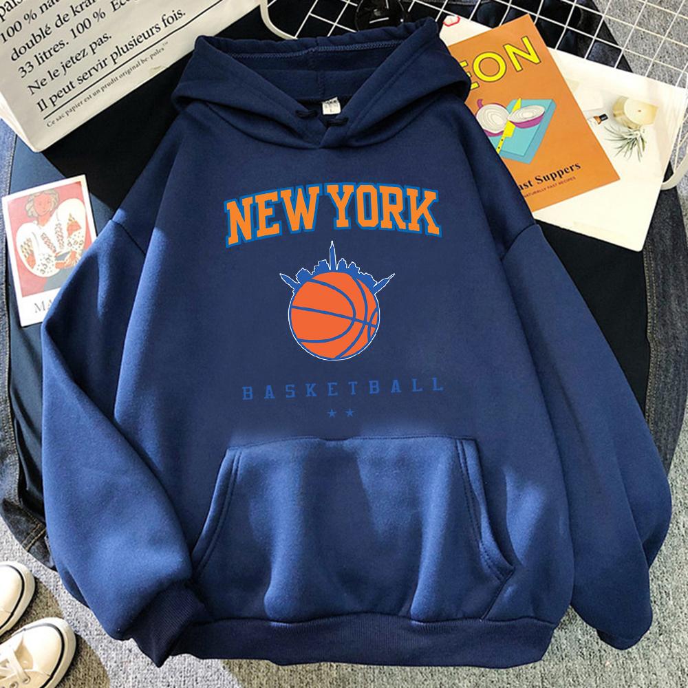 New York Basketball Street Hip Hop Hoody Damen Übergroße Tasche Streetwear Hip Hop Casual Hoodie Weiches Fleece Lose Damen Hoody