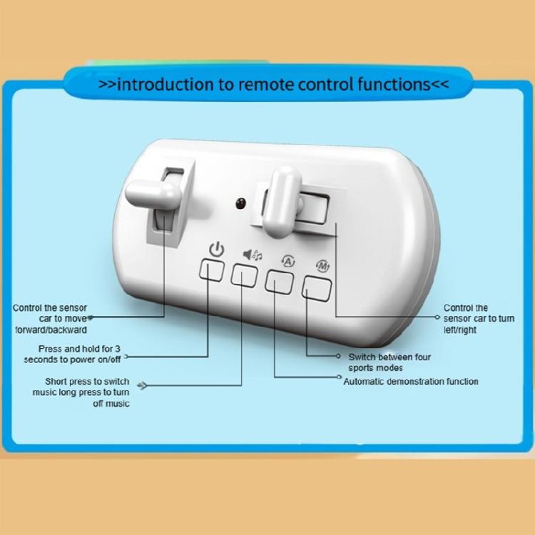 Intelligent Mini Remote Control Bus Gesture Follow Sensors Car Auto-Avoidance Line Tracking Desktop Vehicle Toy with LED