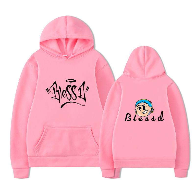 

Blessd Толстовки Мерч Мужские Женские Свитшот Мужская Толстовка Винтаж Унисекс Пуловер Топы Оверсайз Одежда 3XL