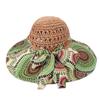 Fashion Sun Hat For Women Holiday Beach Straw Hat Female Hollow Printed Bow Summer Big Brim Hat Fold Uv Protection Floppy Hat