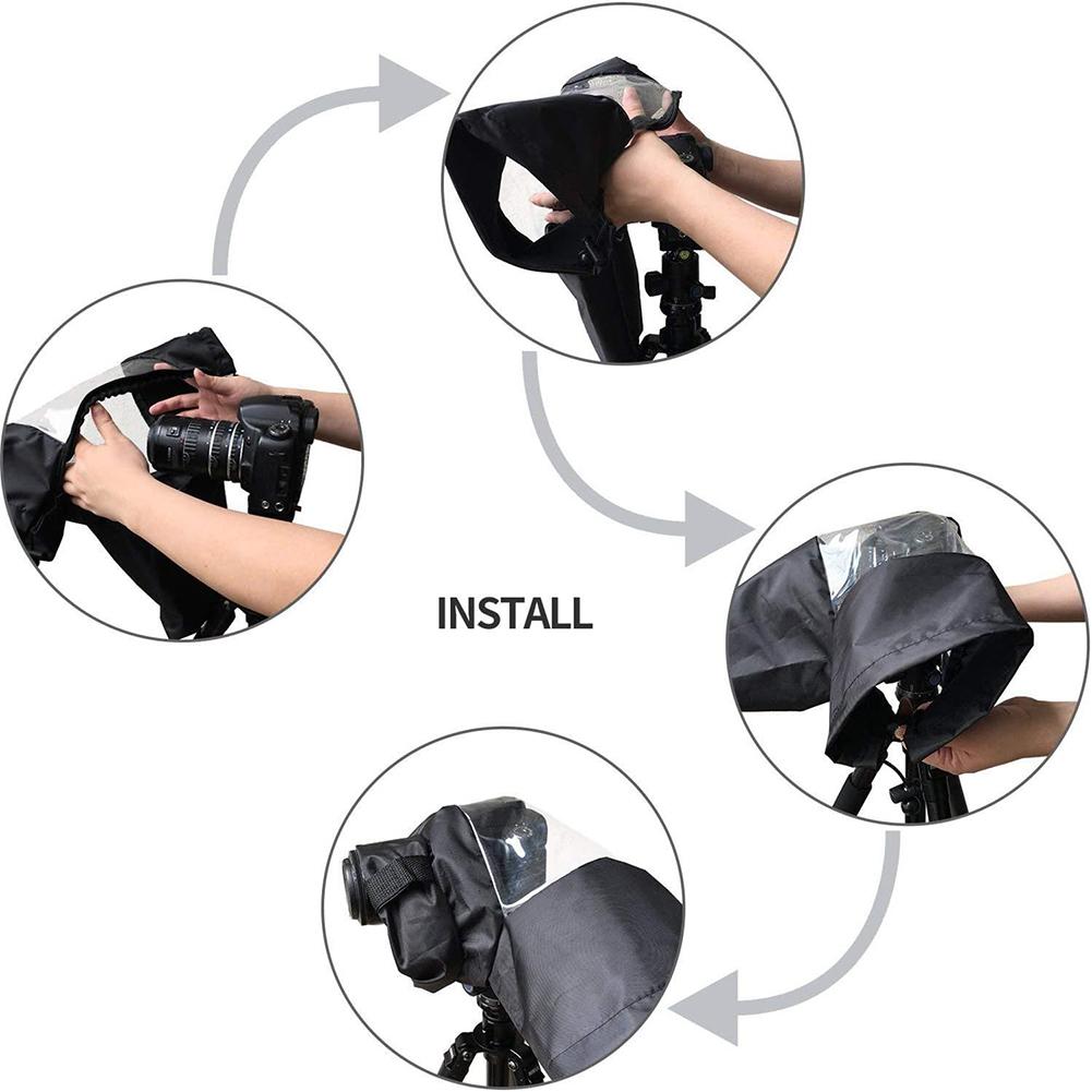 Waterproof Camera Rain Cover Raincoat Protector Portable Rainproof Accessories for Canon Nikon Sony Panasonic Fuji DSLR Camera