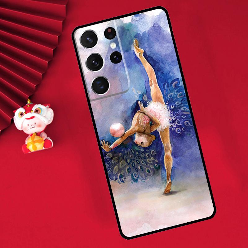 Gymnastics Oil Painting Case For Samsung Galaxy S25 S26 Ultra S21 S22 S20 S23 S24 Ultra Plus S10 S25 FE Cover Funda