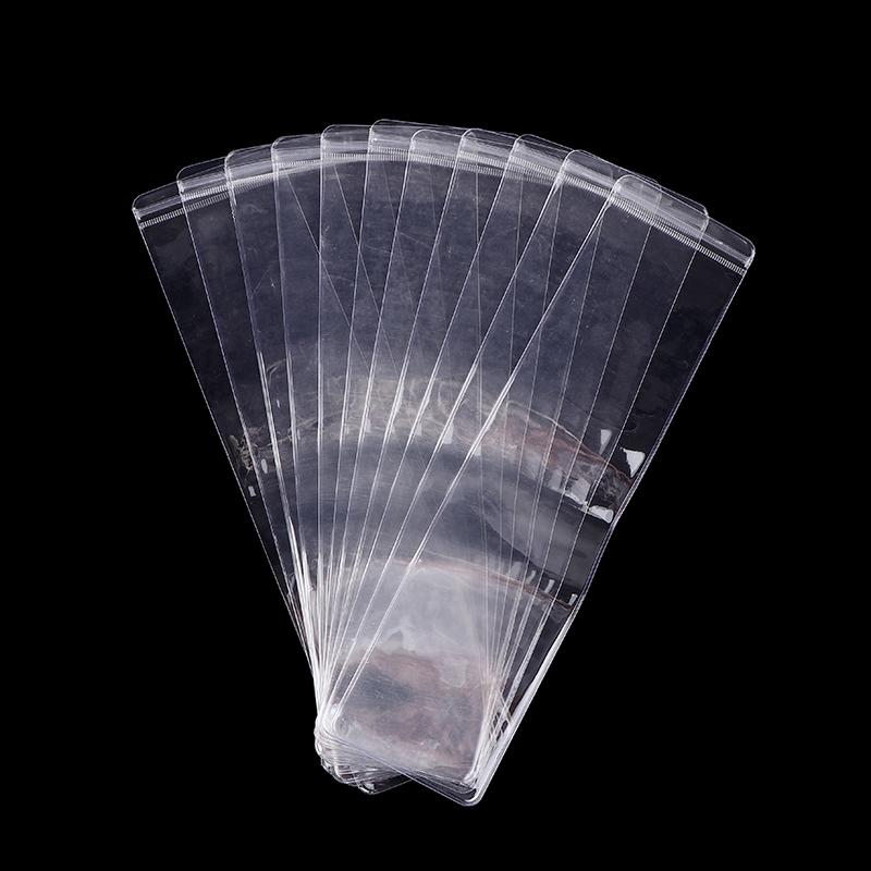 11Pcs Long Clear Pvc Jewelry Zip Lock Bags Waterproof Dustproof Battery Earring Beads Packing Storage Watch Bags