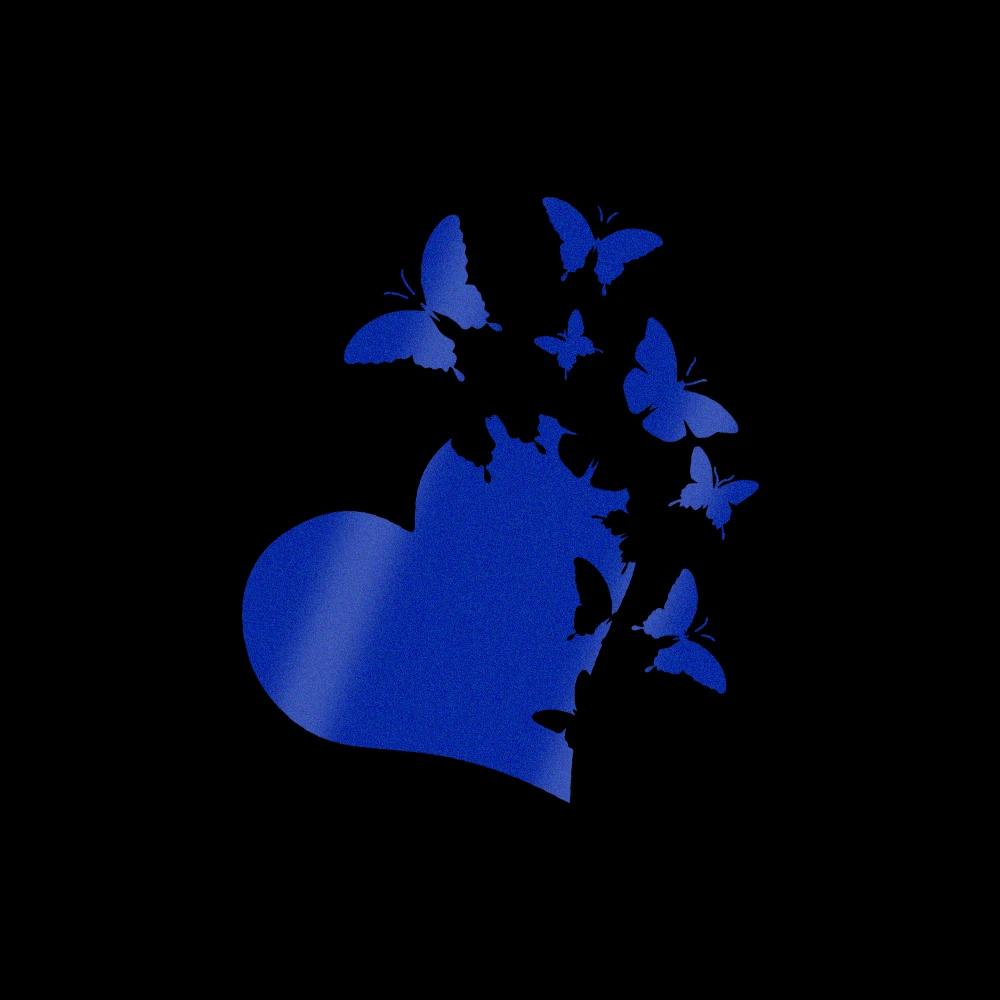 Car Reflective Sticker Creative Heart Butterfly Flying Decal Cover Auto Accessories for Motorcycle Window Rear Winshield Bumper