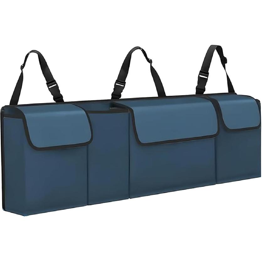 Car Trunk Organizer, Backseat Hanging Large Storage With Adjustable Straps,Waterproof PVC Collapsible Cargo Bag, Car Interior Accessories For Auto
