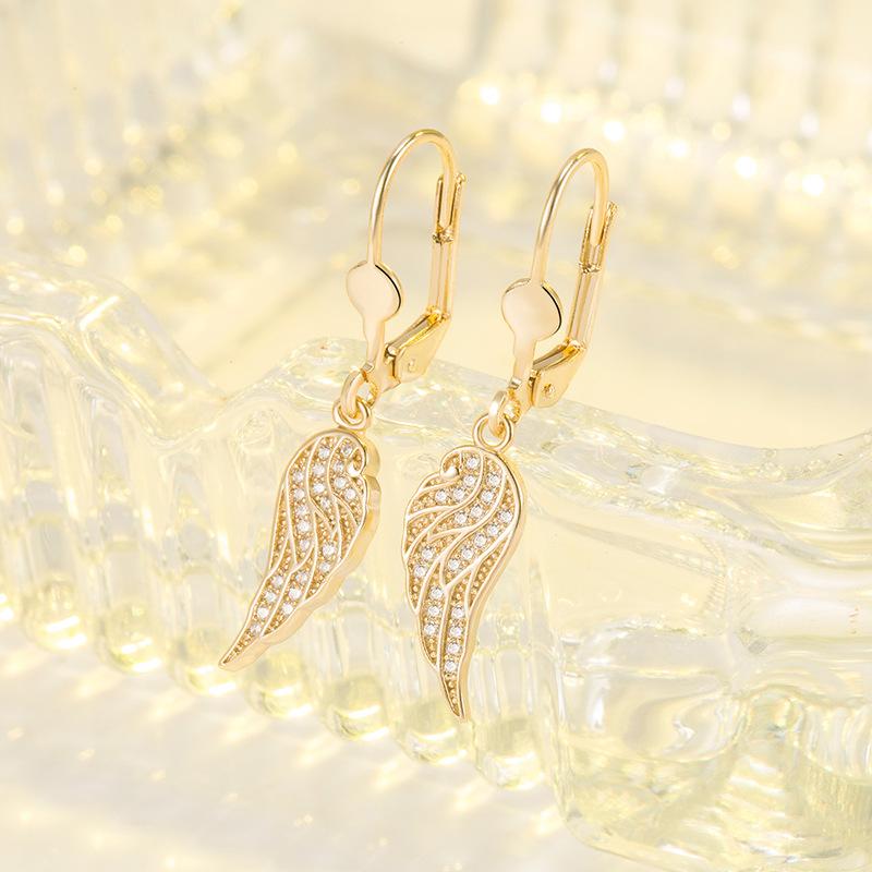 100 % 14k Gold-Ohrring für Frauen, feiner Aros Mujer Oreja, echter Diamant-Edelstein-Schmuck, Orecchini-Tropfenohrring für Frauen