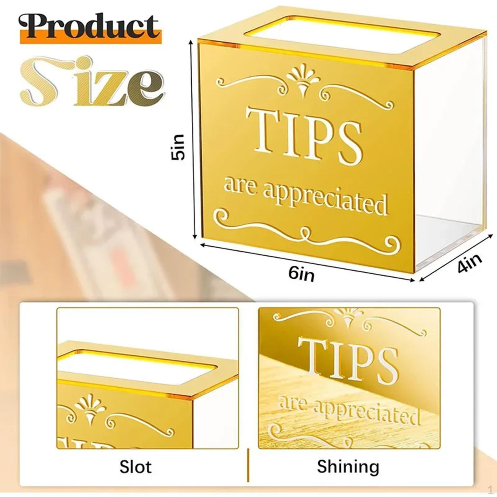 

Акриловый ящик для сбора средств для бармена, многофункциональный, для комментариев и голосования Gold