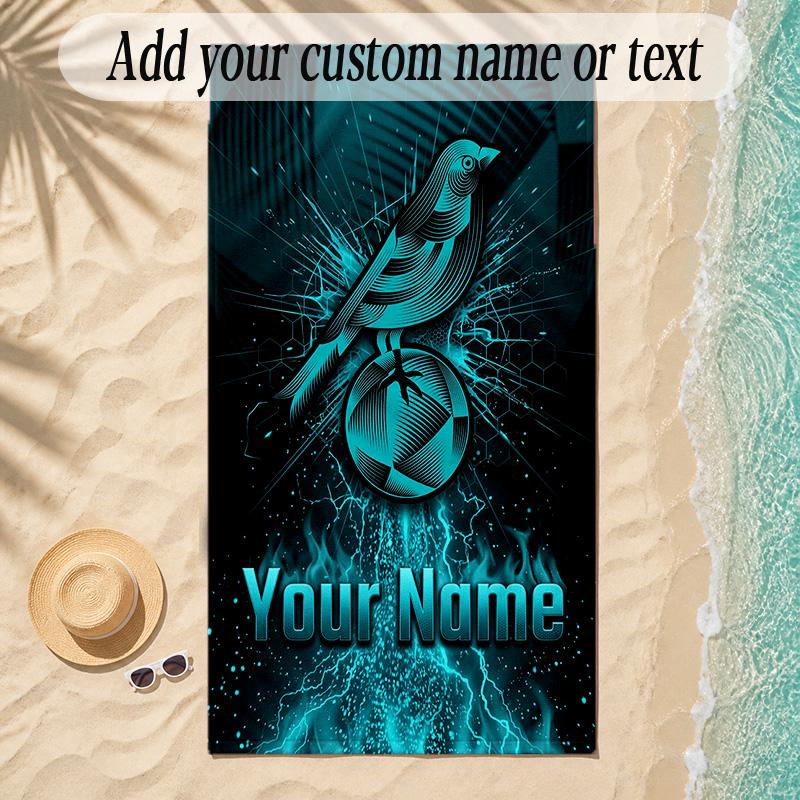 Beach TowelNorwich City Custom Name Text Personalized Soft Towel for Beach Pool Indoor Home Decor Gift