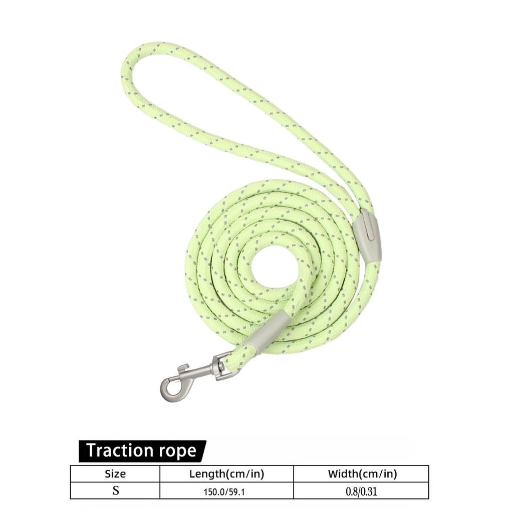 Strong Pet Dog Leashes Night Reflection Rope Guard Dog And Cats Walking Training Leash With Harness Collar Lead Strap 150CM Long
