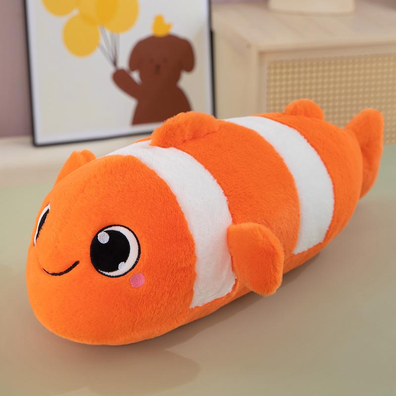 New Clown Fish Pillow Plush Toys Marine Series Doll Rag Doll Children's Sleeping Long Pillow