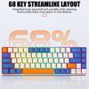 Compactly Mechanical Keyboard 68Keys Wire Keyboard with LED Backlighting and Durability Build Quality High Performances