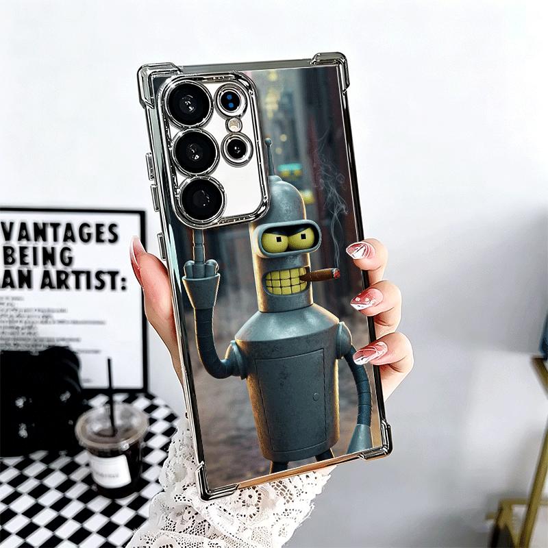 Cartoon Funny F-Futuramas Soft Phone Case For Samsung Galaxy S26 Ultra S25 Edge S24 FE S23 Plus S22 S21 + S20 Plating Anti-Fall
