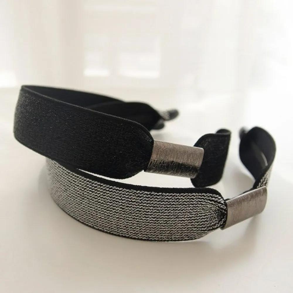 J Lauren Suji Ribbon Point Fabric Hairband H0831 Silver