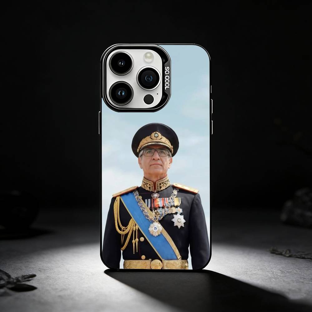 Mohammad Reza P-Pahlavi Phone Case For iPhone 17,16,15,14,13,12,11 Plus,Pro Max,XS,Colored silver phone case