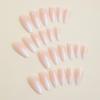 European Minimalist Almond White Gradient Detachable False Nails